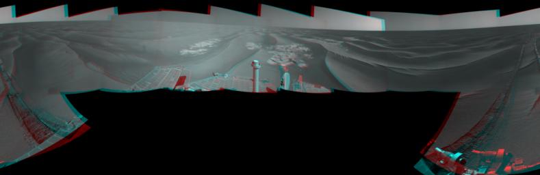 PIA13221: Opportunity's Surroundings After Sol 2220 Drive (Stereo)