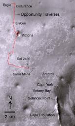 PIA13705: Opportunity's Path on Mars Through Sol 2436