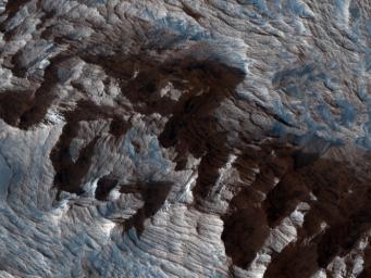 PIA13725: Layered Bedrock in Candor Chasma