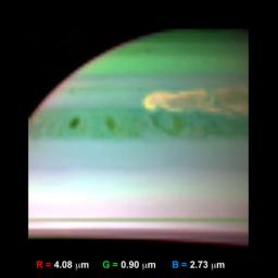 PIA14119: Updrafts of Large Ammonia Crystals in Saturn Storm
