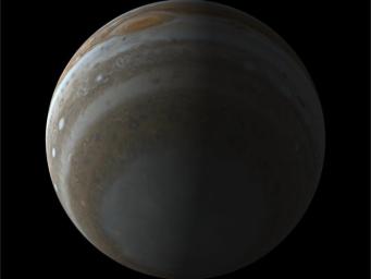 PIA14408: What Juno will see at Jupiter's South Pole (Simulation)