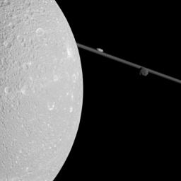 PIA14590: Closest Dione Flyby