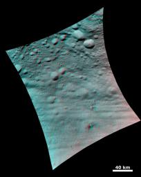 PIA14674: Topography of Densely Cratered Deformed Terrain