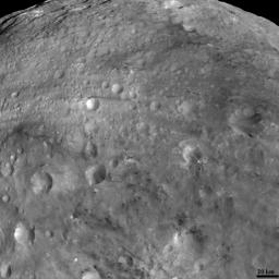 PIA14687: Bright and Dark Material on Vesta