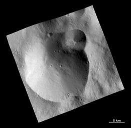 PIA15300: Craters Within Thick Ejecta in the Rheasilvia Basin