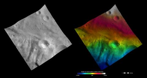 PIA15317: Topography and Albedo Image of Tuccia Crater