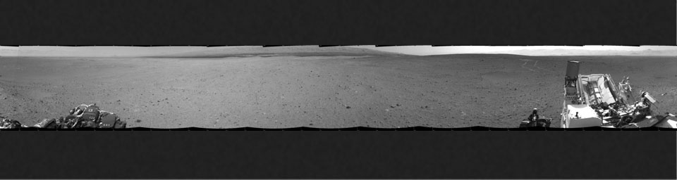 PIA15697: Looking Back at Tracks from Sol 24 Drive