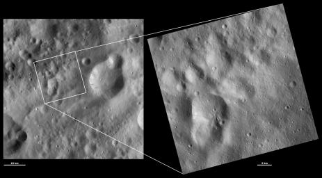 PIA15872: HAMO and LAMO Images of Claudia Crater