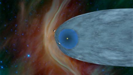 PIA17048: One Voyager Out, One Voyager In (Artist Concept)