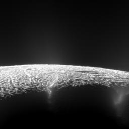 PIA17183: Elevated View of Enceladus' South Pole