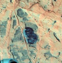 PIA17364: Mineral Detected from Orbit Found in Dark Veneers