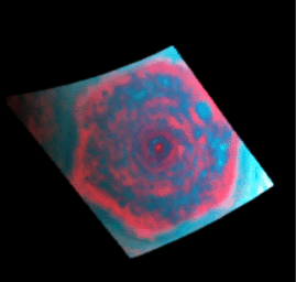 PIA17654: Looking Down on the Hexagon in Infrared