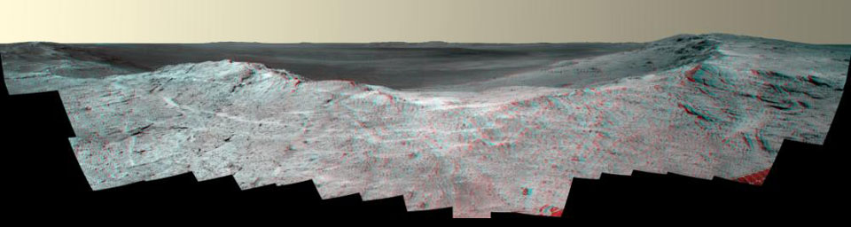 PIA18395: 'Pillinger Point' Overlooking Endeavour Crater on Mars (Stereo)