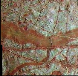 PIA18413: Reddish Bands on Europa