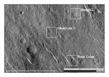 PIA19106: Components of Beagle 2 Flight System on Mars