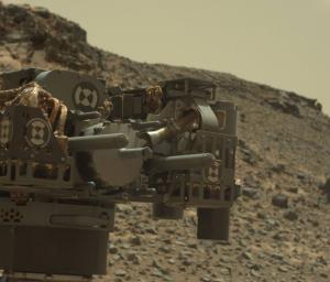 PIA19145: Curiosity's Drill After Drilling at 'Telegraph Peak'