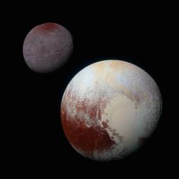 PIA19966: Charon and Pluto: Strikingly Different Worlds