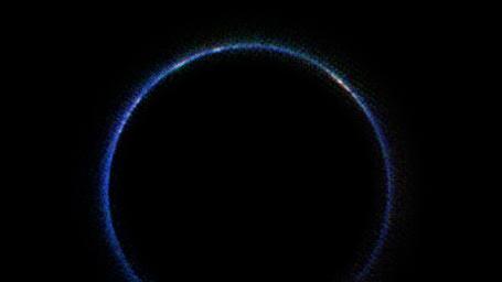 PIA20373: Pluto's Blue Atmosphere in the Infrared