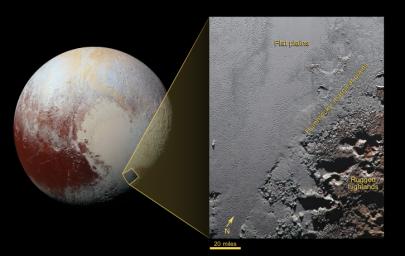 PIA20733: The Jagged Shores of Pluto's Highlands