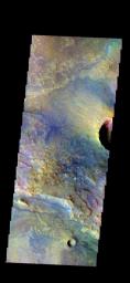 PIA20980: Antoniadi Crater - False Color