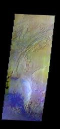 PIA21018: Firsoff Crater - False Color