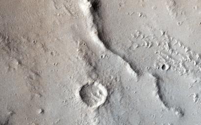PIA21112: Wrinkle Ridges and Pit Craters