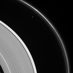 PIA21340: Prometheus and the Ghostly F Ring