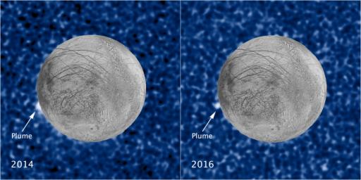 PIA21443: Hubble Sees Recurring Plume Erupting From Europa