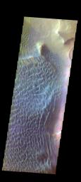 PIA21512: Rabe Crater Dunes - False Color