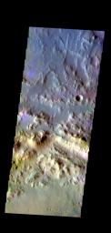 PIA21548: Horowitz Crater - False Color