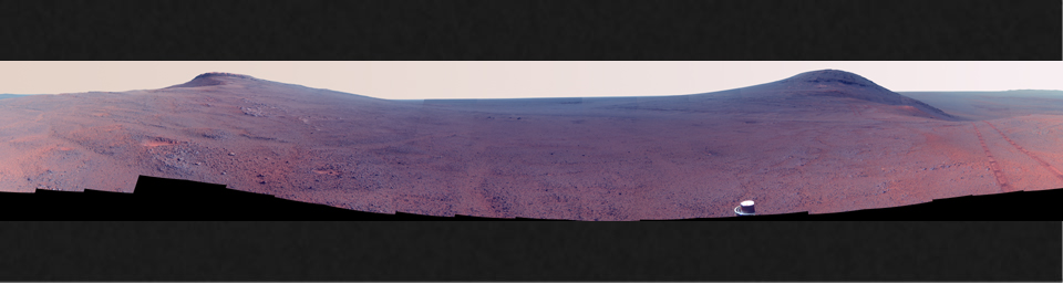 PIA21722: Panorama Above 'Perseverance Valley' (Enhanced Color)
