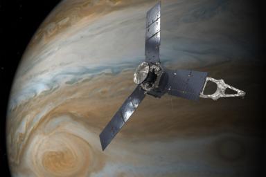 PIA21770: Juno and the Great Red Spot (Illustration)