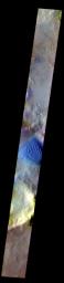 PIA21795: Matara Crater Dunes - False Color