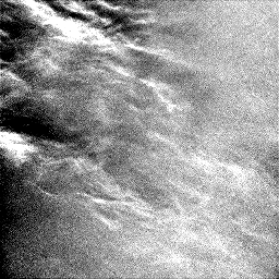 PIA21841: Clouds Sailing Overhead on Mars, Enhanced
