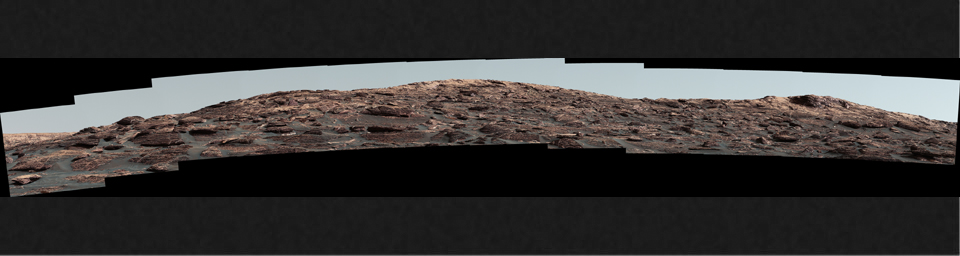 PIA21851: Looking Up at Layers of 'Vera Rubin Ridge' on Sol 1790