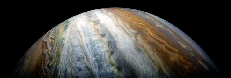 PIA21974: Jupiter's Colorful Cloud Belts