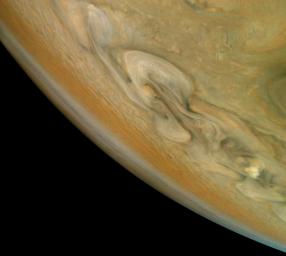 PIA21976: Jupiter's Stormy North