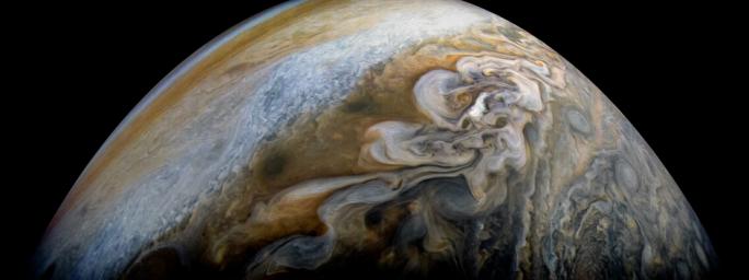 PIA21978: Jupiter's Swirling Cloud Formations
