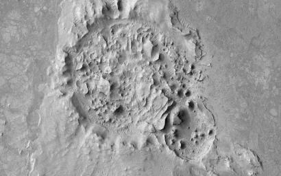 PIA22041: A Highly Disrupted Crater