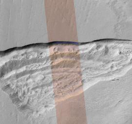 PIA22078: Pit Where a Scarp Exposes an Underground Deposit of Martian Ice