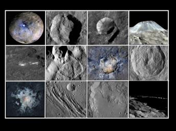 PIA22090: Collage of Features on Ceres