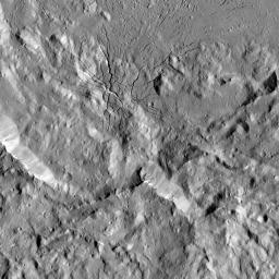 PIA22091: Spiderweb-like Fractures in Occator Crater
