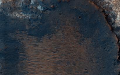 PIA22117: An Inverted Crater West of Mawrth Vallis