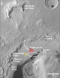 PIA22208: Locator Map for Features in Curiosity Panorama