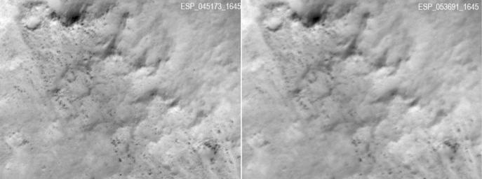 PIA22215: Slight Blurring in Newer Image from Mars Orbiter