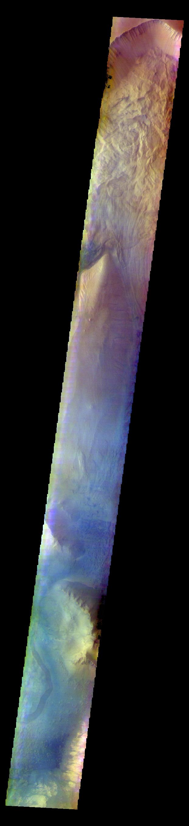 PIA22677: Ophir Chasma - False Color