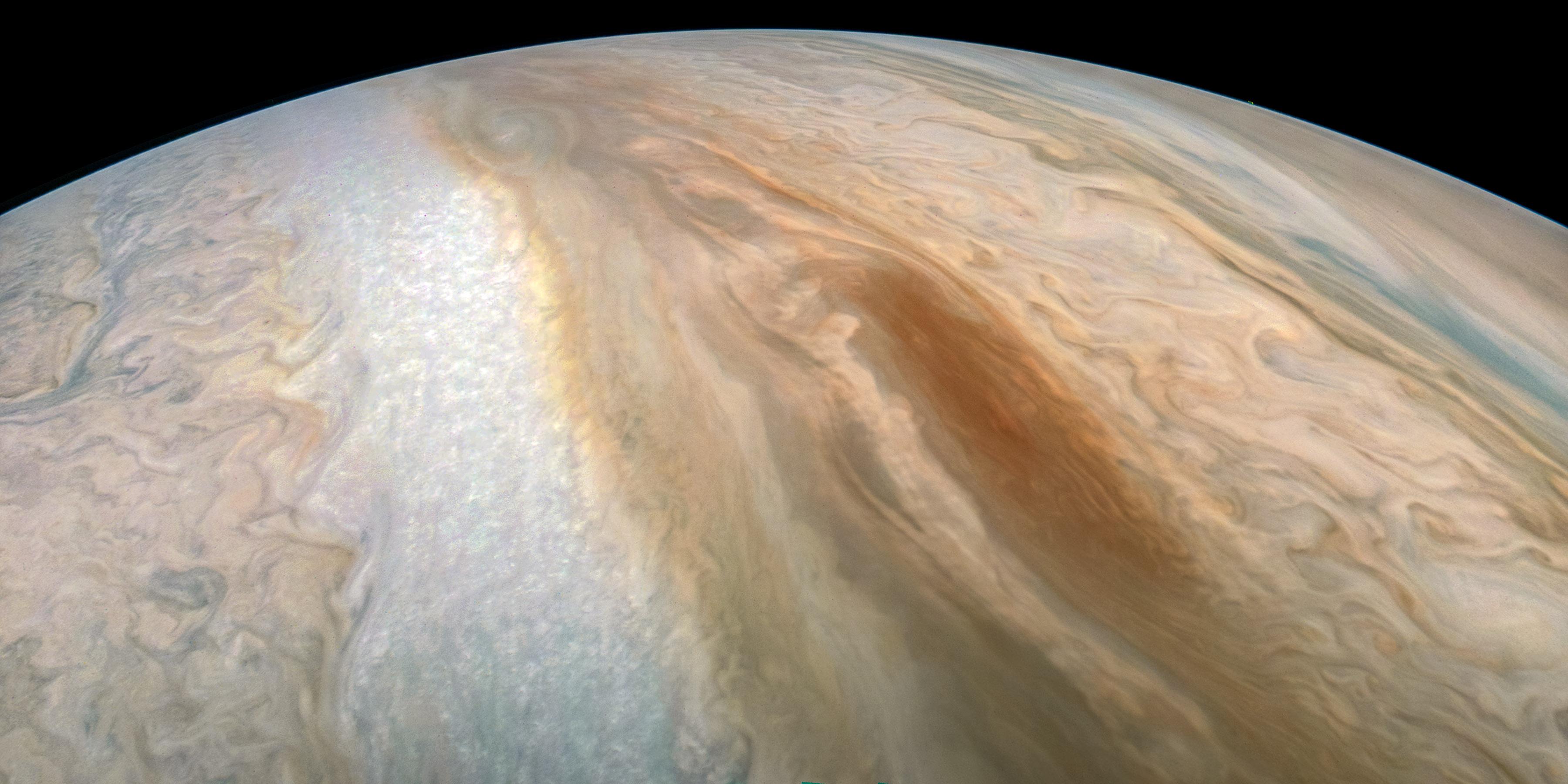 PIA22688: Juno Captures Elusive 'Brown Barge'