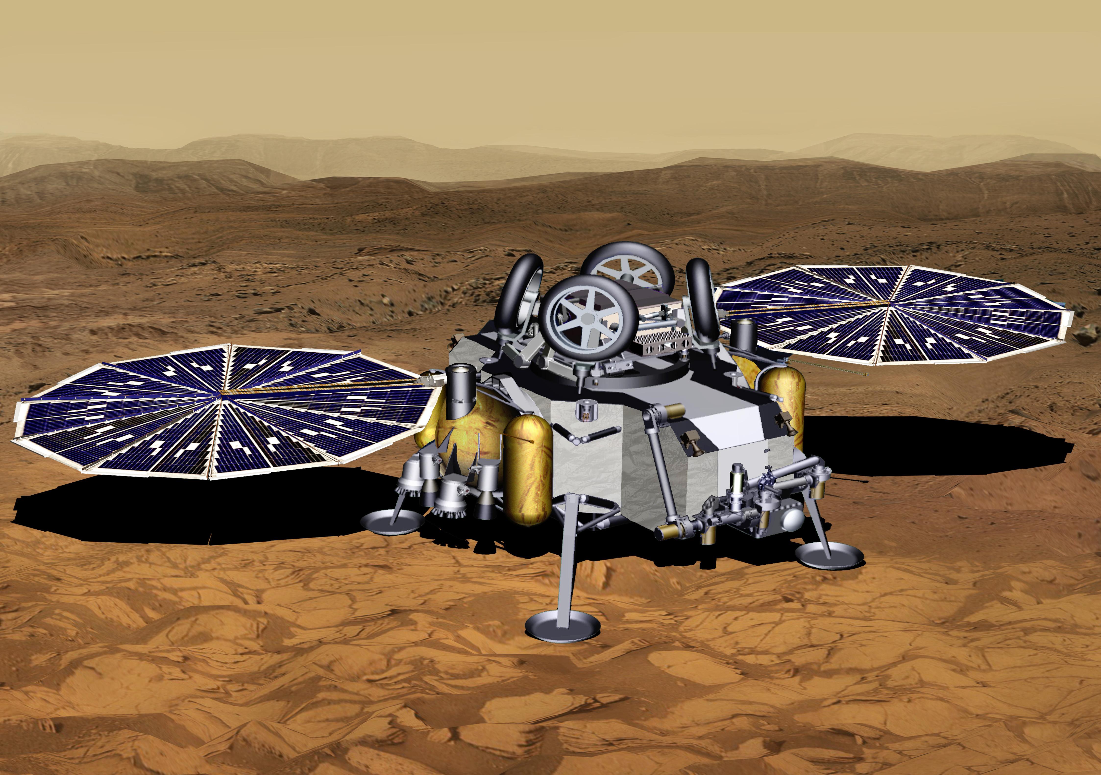 PIA23711: Mars Sample Return Lander With Solar Panels Deployed (Artist's Concept)