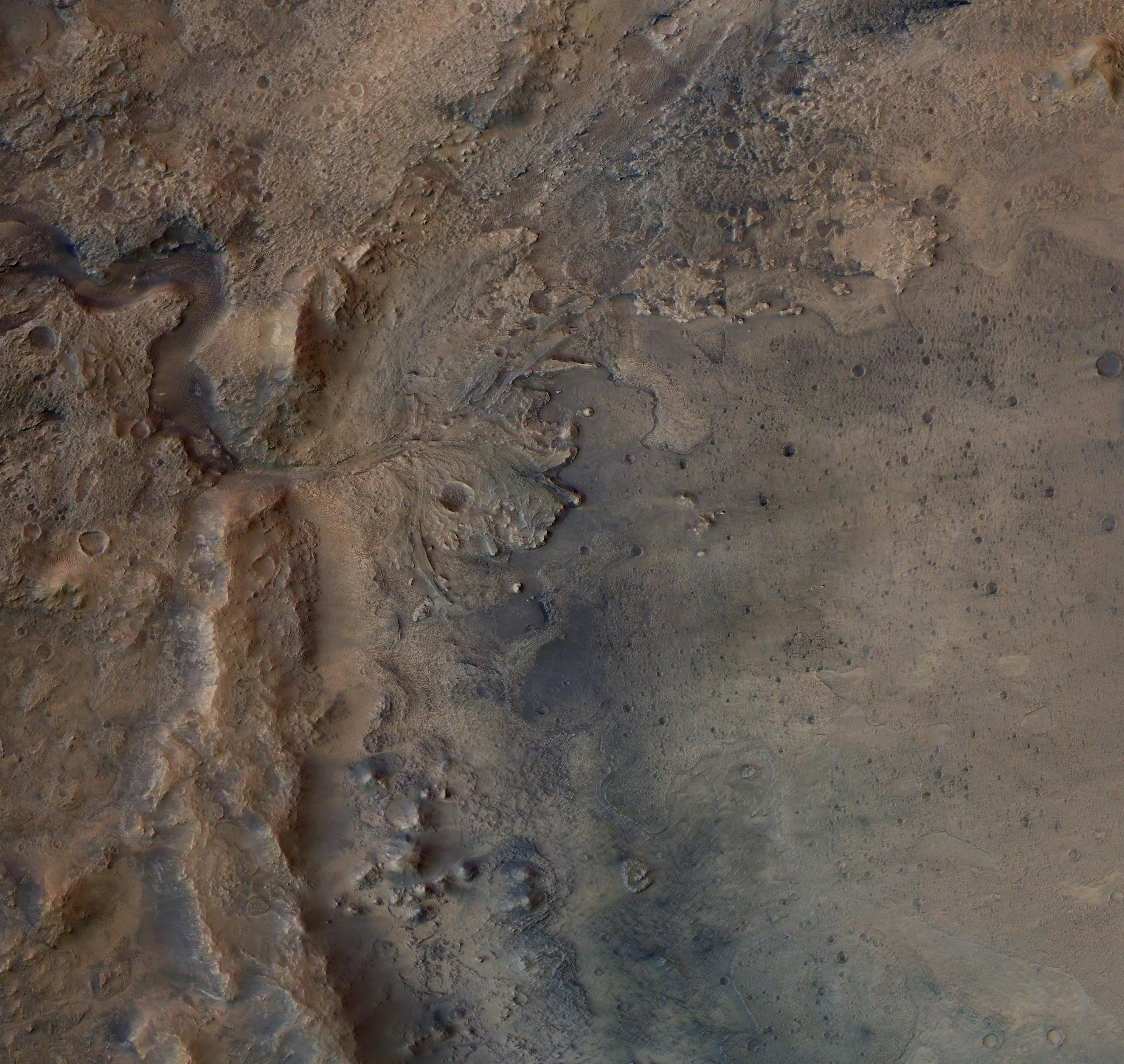 PIA24096: Jezero Crater as Seen by ESA's Mars Express Orbiter