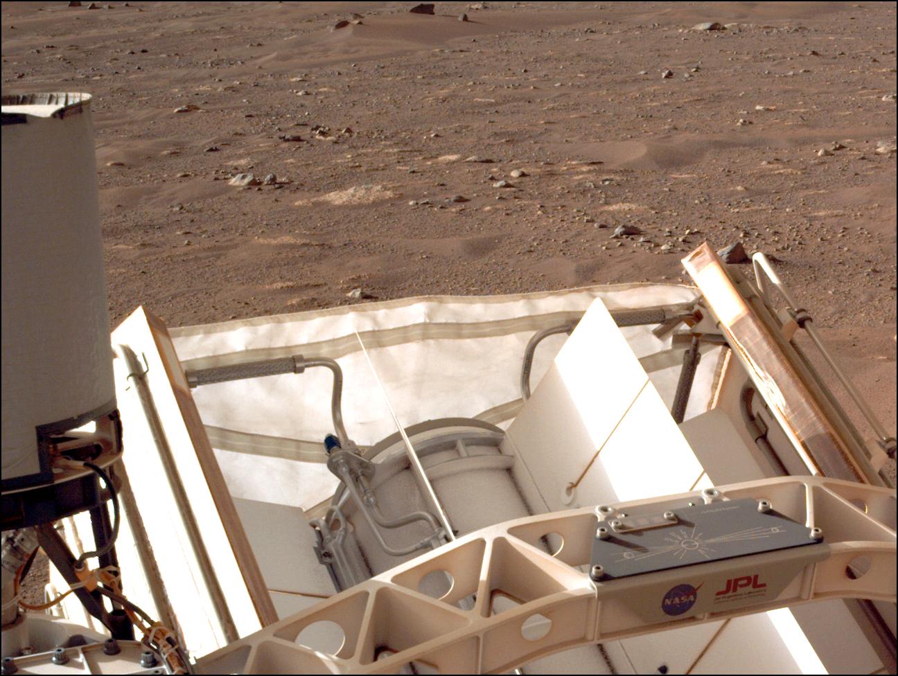 PIA24615: Closeup of Send Your Name to Mars Chips on Perseverance Rover